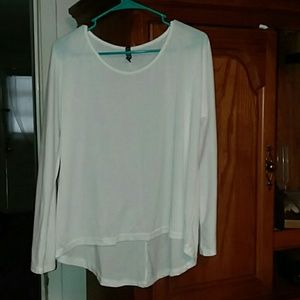White "high-low" shirt